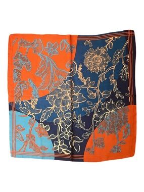 Vintage Vibrant Colourful Scarf - 25 x 25 inches Square
